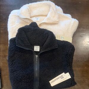 No Boundaries Sherpa Pullover  - Black size XXS & Cream Size XS NWT